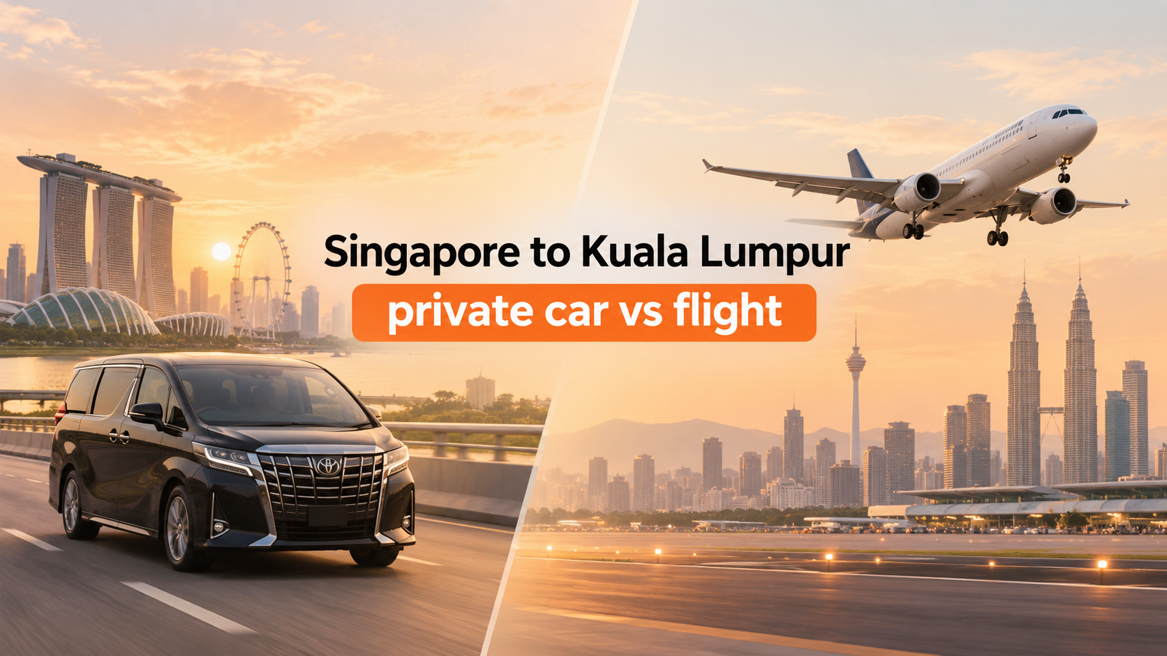 Singapore to Kuala Lumpur private car vs flight
