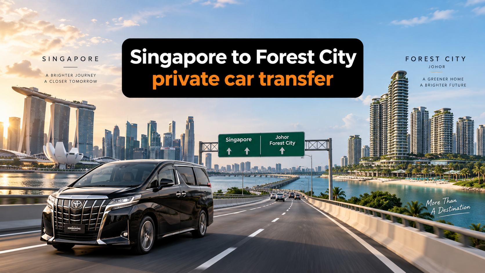 Singapore to Forest City private car transfer